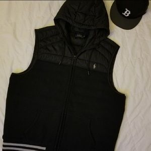 Mens RLP black QUILTED vest